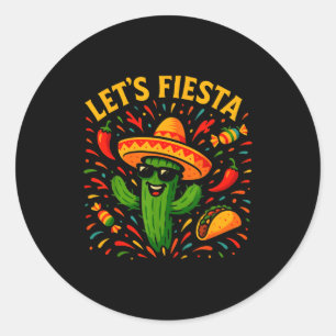 Adesivo Cinco de maio festa mexicana de cactus engraçada v