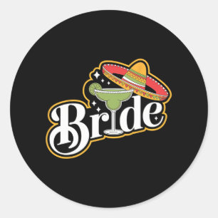 Adesivo Cinco de Mayo Bride Sombrero Margarita Partido Mex