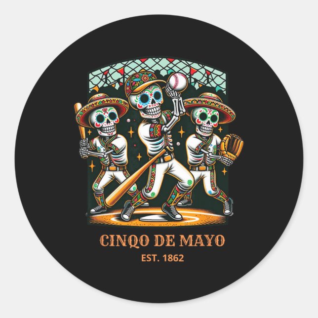 Adesivo Cinco De Mayo Bysebyll Skeletons (Frente)