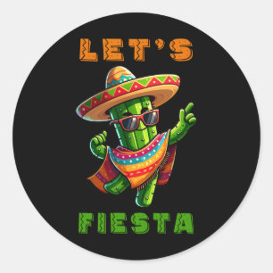 Adesivo Cinco De Mayo Cactus Mexicano Poncho Sombrero Hat