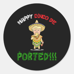 Adesivo Cinco de Mayo Camisa Deportada Encantada Donald Tr