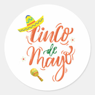 Adesivo cinco de mayo celebrações
