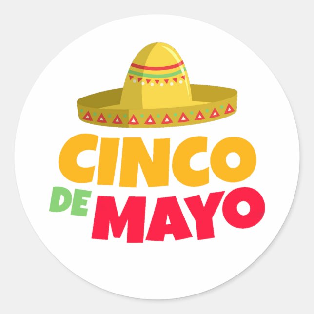 Adesivo cinco de mayo celebrações (Frente)