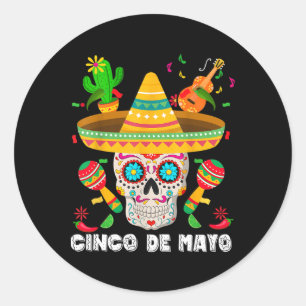 Adesivo Cinco De Mayo Crânio de Açúcar 5 De Maio Festa Mex