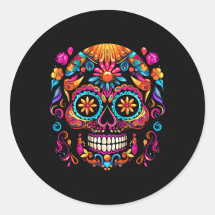 Adesivo Cinco De Mayo Crânio de Açúcar Dia De Los Muertos