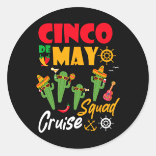 Adesivo Cinco de Mayo Cruise Squad Vacina de Verão