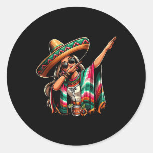 Adesivo Cinco De Mayo Dabbing mulheres mexicanas Cinco Eng