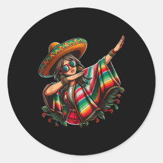 Adesivo Cinco De Mayo Dabbing mulheres mexicanas Cinco Eng