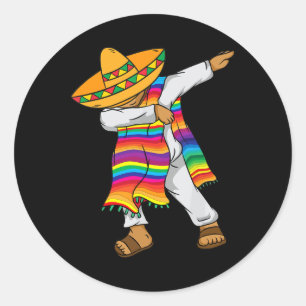 Adesivo Cinco De Mayo Dabbing Poncho Kids Toddler Mexicano