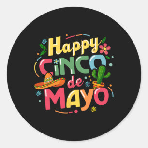 Adesivo Cinco De Mayo Engraçados Deixa Fiesta Squad 5 De M