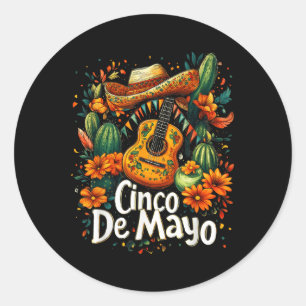 Adesivo Cinco de Mayo - Festa Poncho Fiesta Mexicana Engra