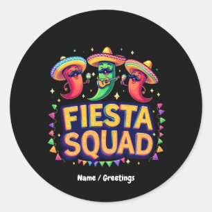 Adesivo Cinco de Mayo Fiesta Squad Family Party