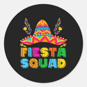 Adesivo Cinco De Mayo Fiesta Squad Partido Mexicano Cinco