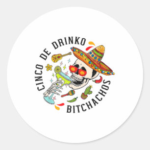 Adesivo Cinco De Mayo Funny Partido Mexicano Cinco De Drin