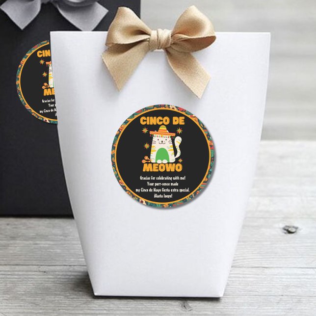 Adesivo Cinco de Mayo - Gato Bonito Obrigado (Criador carregado)