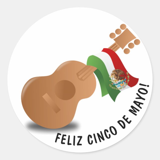 Adesivo Cinco De Mayo Guitar (Frente)