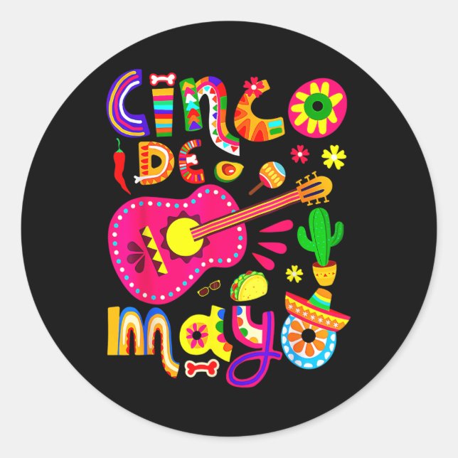 Adesivo Cinco De Mayo Lets Fiesta Squad 5 De Mayo Mexicano (Frente)