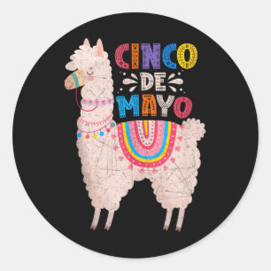 Adesivo Cinco de Mayo Llama Fiesta Partido Mexicano Vibe T