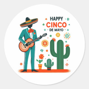 Adesivo Cinco de mayo mariachi - orgulho mexicano