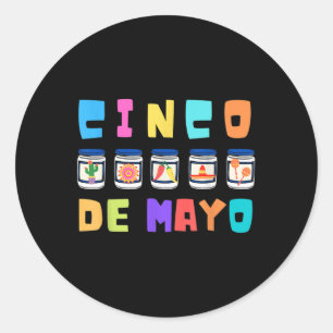 Adesivo Cinco de Mayo Mayonnaise Jars Funny May 5 Cinco
