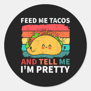 Adesivo Cinco de Mayo me alimenta tacos Diga que sou Bonit