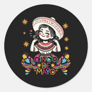 Adesivo Cinco De Mayo Mexicano Poncho 5 De Mayo Anime Cute