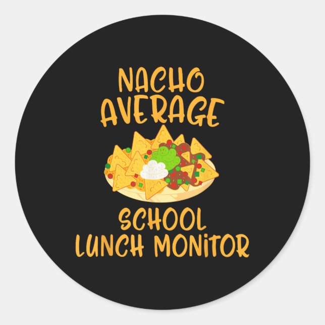 Adesivo Cinco De Mayo Nacho Médio Monitor De Almoço Escola (Frente)