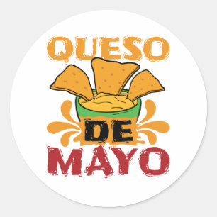 Adesivo Cinco de Mayo Queijo Punho Engraçado