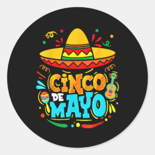 Adesivo Cinco De Mayo Sombrero Mexicano Festa Pimenta Chil