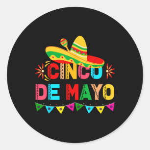 Adesivo Cinco de Mayo Sombrero Partido do Festival Mexican