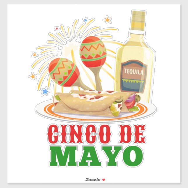 Adesivo Cinco De Mayo Sticker (Folha)