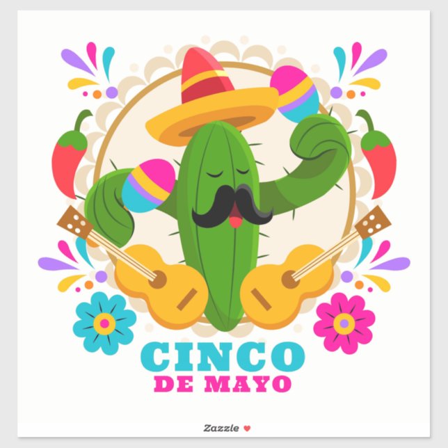 Adesivo Cinco De Mayo Sticker (Folha)