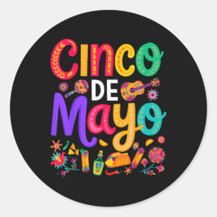 Adesivo Cinco De Mayo Taco Mexicano Divertido 5 De Mayo Va