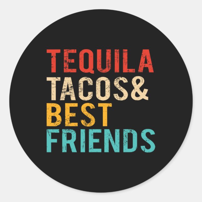 Adesivo Cinco De Mayo Tequila Tacos Melhores Amigos Bebend (Frente)
