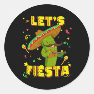 Adesivo Cinco De Mayo Vamos Festejar Cacto Chapéu Sombrero