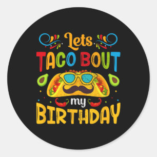 Adesivo Cinco De Mayo Vamos Taco Sobre Meu Aniversário Mex