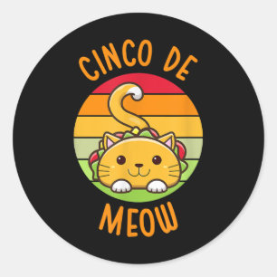 Adesivo Cinco De Meow Cinco De Mayo Tacos Engraçados Cat