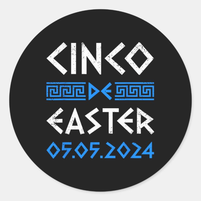 Adesivo Cinco de Páscoa Engraçado Cinco De Mayo Orthodox G (Frente)