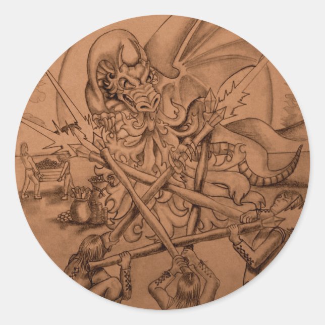 Adesivo Cinco de Wands (Frente)