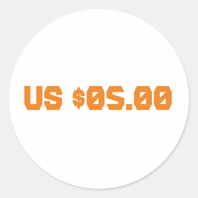 Adesivo Cinco dólares (Frente)