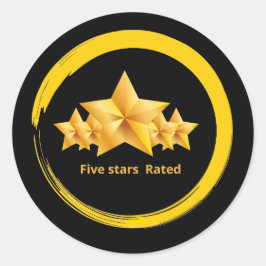 Adesivo cinco estrelas