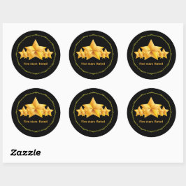 Adesivo cinco estrelas com classificação simples