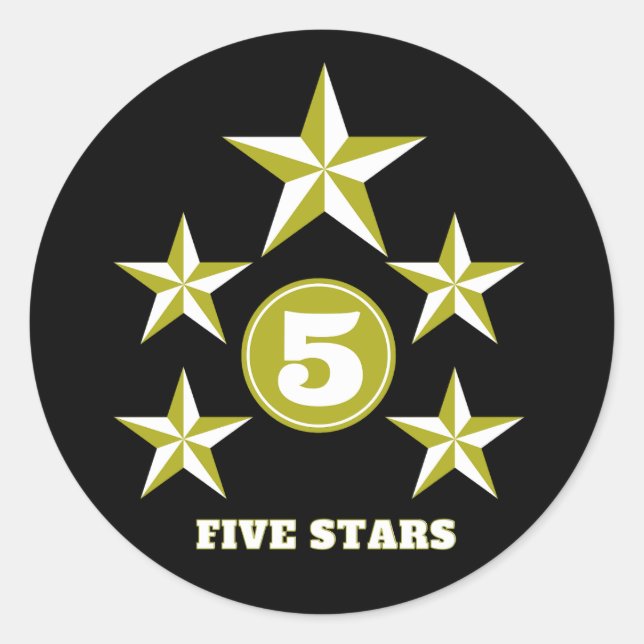 Adesivo cinco estrelas incríveis (Frente)