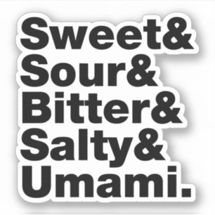 Adesivo Cinco gostos básicos