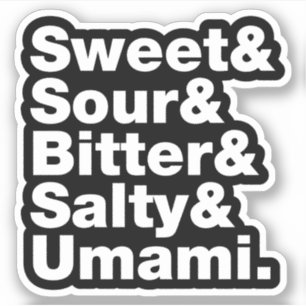 Adesivo Cinco gostos básicos