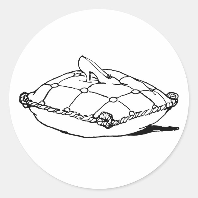 Adesivo Cinderella Slipper Vintage Fairytales Art Stickers (Frente)