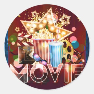 Adesivo Cinema Filmes Noite de Filme Favorito de Festa de