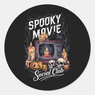Adesivo Cinema Social Club Vintage Tv Halloween Horreen Ar
