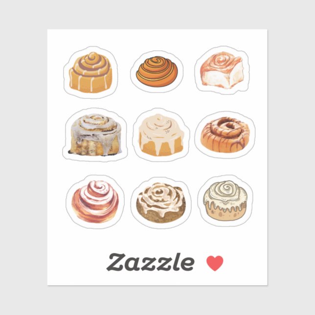 Adesivo Cinnamon Bun Stickers (Folha)