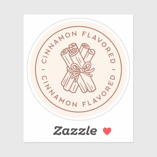 Adesivo Cinnamon flavor natural sticks homemade aesthetic (Folha)